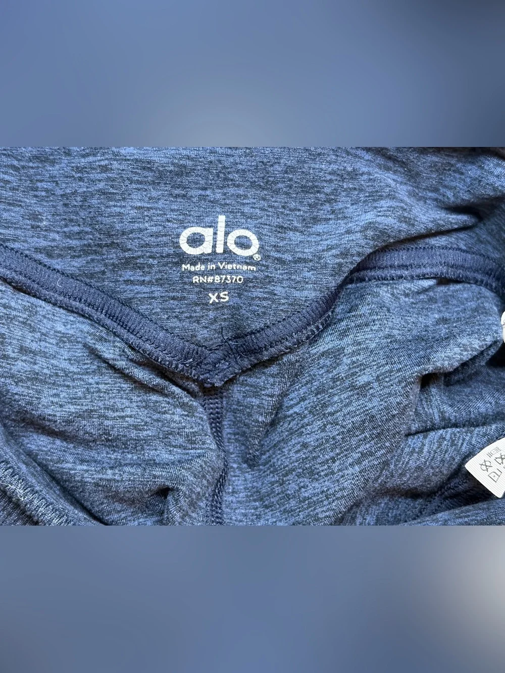 Alo Yoga High-Waisted AloSoft Lounge Leggings Heathered Navy Size XS Pilatescore